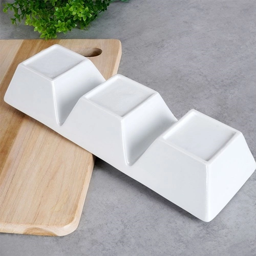 Miseczka ceramiczna na dipy sosy przekąski do sosów dip biały 3x220ml